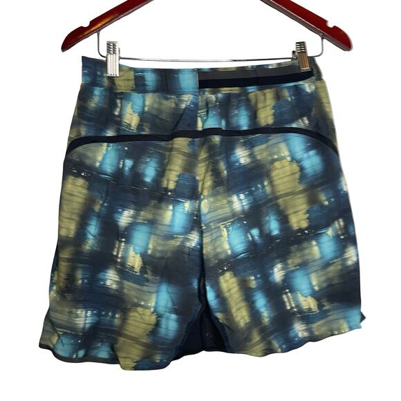 Lululemon green blue athletic shorts sz M - Picture 3 of 5